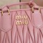 Miu Miu Matelassé nappa leather top-handle Small bag 5BB123 Pink 2022