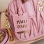 Miu Miu Matelassé nappa leather top-handle Small bag 5BB123 Pink 2022
