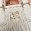 Miu Miu Matelassé nappa leather top-handle mini-bag 5BP077 White 2022