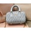 Miu Miu Matelassé nappa leather top-handle mini-bag 5BP077 Light Gray 2022
