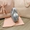 Miu Miu Matelassé nappa leather top-handle mini-bag 5BP077 Light Gray 2022