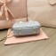 Miu Miu Matelassé nappa leather top-handle mini-bag 5BP077 Light Gray 2022