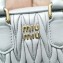 Miu Miu Matelassé nappa leather top-handle mini-bag 5BP077 Light Gray 2022