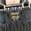 Miu Miu Matelassé nappa leather top-handle mini-bag 5BP077 Black 2022
