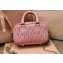 Miu Miu Matelassé nappa leather top-handle mini-bag 5BP077 Pink 2022