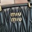 Miu Miu Matelassé nappa leather top-handle Medium bag 5BB124 Black 2022