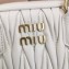 Miu Miu Matelassé nappa leather top-handle Medium bag 5BB124 White 2022