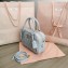 Miu Miu Matelassé nappa leather top-handle Medium bag 5BB124 Light Gray 2022