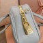Miu Miu Matelassé nappa leather top-handle Medium bag 5BB124 Light Gray 2022