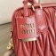 Miu Miu Matelassé nappa leather top-handle Medium bag 5BB124 Red 2022