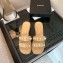 Chanel Pearls Flat Mules Apricot 2022