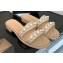 Chanel Pearls Flat Mules Apricot 2022