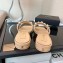 Chanel Pearls Flat Mules Apricot 2022