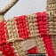 Prada Large raffia tote bag 1BG392 Red/Beige 2022