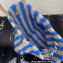 Prada Large raffia tote bag 1BG392 Blue/Beige 2022