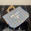 Prada Large raffia tote bag 1BG392 Sky Blue/Beige 2022