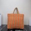 Prada Large raffia tote bag 1BG392 Orange/Beige 2022