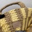 Prada Large raffia tote bag 1BG392 Yellow/Beige 2022