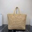 Prada Large raffia tote bag 1BG392 Beige 2022