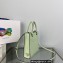 Prada embossed triangle logo Leather handbag 1BA333 Light Green 2022