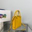Prada embossed triangle logo Leather handbag 1BA333 Yellow 2022