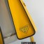 Prada embossed triangle logo Leather handbag 1BA333 Yellow 2022