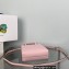 Prada embossed triangle logo Leather handbag 1BA333 Pink 2022