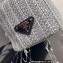 Prada Embroidered handbag 1BA342 Black/Gray 2022
