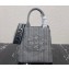 Prada Embroidered handbag 1BA343 Black/Gray 2022