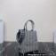 Prada Embroidered handbag 1BA343 Black/Gray 2022