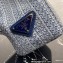Prada Embroidered handbag 1BA343 Blue/Gray 2022