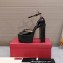 Valentino Heel 15.5cm platform 4cm Tan-Go Sandals in patent leather Black 2022