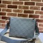 Gucci GG embossed medium messenger Bag 696009 Gray