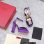 Valentino Heel 13cm platform 3.5cm ONE STUD open-toe Pumps in Satin Purple 2022