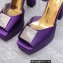 Valentino Heel 13cm platform 3.5cm ONE STUD open-toe Pumps in Satin Purple 2022