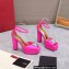 Valentino Heel 13cm platform 3.5cm ONE STUD open-toe Pumps in Satin Fuchsia 2022