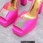 Valentino Heel 13cm platform 3.5cm ONE STUD open-toe Pumps in Satin Fuchsia 2022