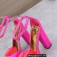Valentino Heel 13cm platform 3.5cm ONE STUD open-toe Pumps in Satin Fuchsia 2022