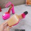 Valentino Heel 13cm platform 3.5cm ONE STUD open-toe Pumps in Satin Fuchsia 2022