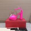 Valentino Heel 13cm platform 3.5cm ONE STUD open-toe Pumps in Satin Fuchsia 2022