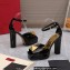 Valentino Heel 13cm platform 3.5cm ONE STUD open-toe Pumps in patent leather Black 2022