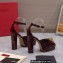 Valentino Heel 13cm platform 3.5cm ONE STUD open-toe Pumps in patent leather Burgundy 2022