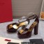 Valentino Heel 13cm platform 3.5cm ONE STUD open-toe Pumps in patent leather Burgundy 2022