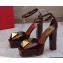 Valentino Heel 13cm platform 3.5cm ONE STUD open-toe Pumps in patent leather Burgundy 2022