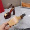 Valentino Heel 13cm platform 3.5cm ONE STUD open-toe Pumps in patent leather Burgundy 2022
