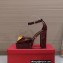 Valentino Heel 13cm platform 3.5cm ONE STUD open-toe Pumps in patent leather Burgundy 2022