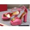 Valentino Heel 13cm platform 3.5cm ONE STUD open-toe Pumps in patent leather Pink 2022