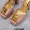 Valentino Heel 13cm platform 3.5cm ONE STUD open-toe Pumps in patent leather Nude 2022