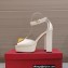 Valentino Heel 13cm platform 3.5cm ONE STUD open-toe Pumps in patent leather White 2022