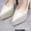 Valentino Heel 15.5cm platform 5.5cm Tan-Go Pointy Pumps in patent leather White 2022